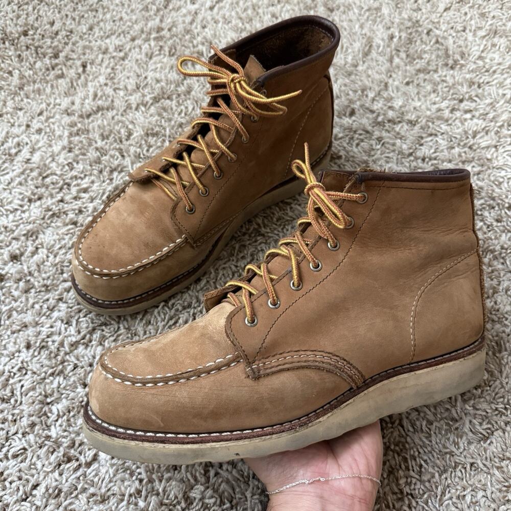 Red Wing Heritage Moc Toe Khaki Honey Tan Boots